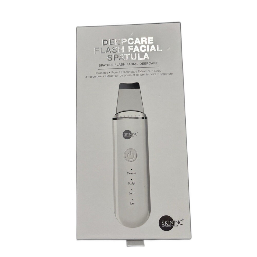 Skin Inc Deepcare Flash Facial Spatula Ultrasonic Pore Blackhead Extractor NIB